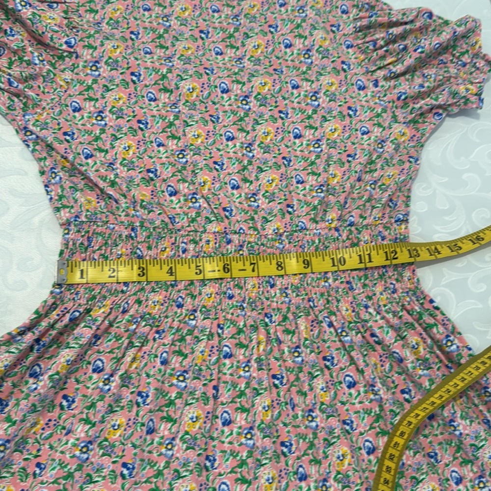 Polo Ralph Lauren Floral Faux-Wrap Cotton Jersey Dress. Size 16 - Picture 16 of 16